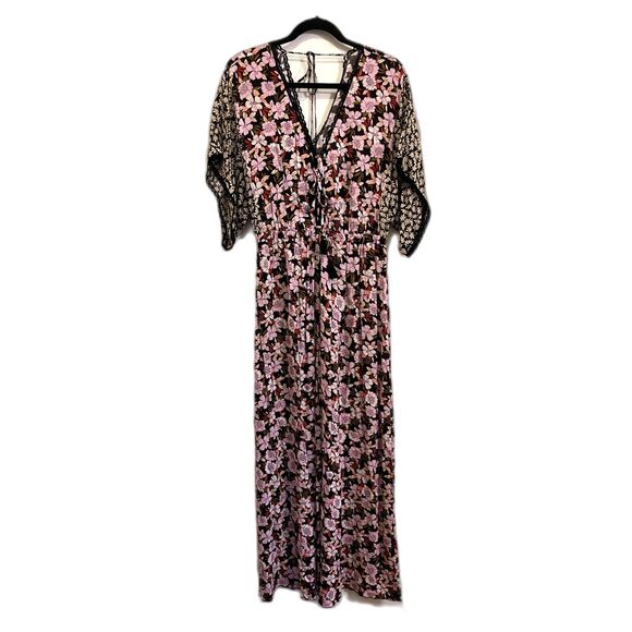 Johnny Was JADE Floral Rayon Boho Hippie Malibu Jumpsuit   Women's Size Small - Picture 1 of 11